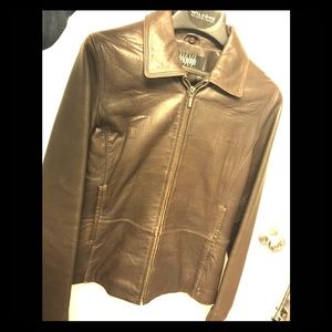 Wilson’s Leather Brown Leather Jacket with Zipper